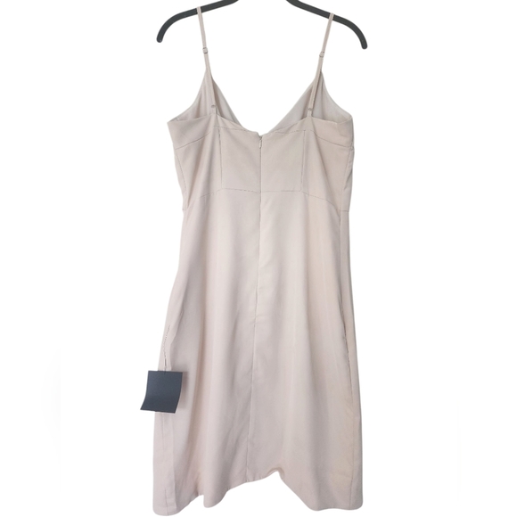 LULUS ivory mini wrap dress, tulip hem, size M - Picture 4 of 7